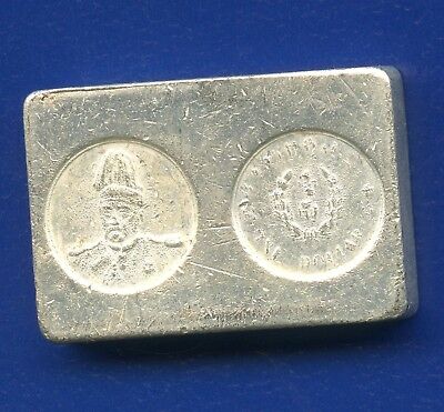 Vintage Chinese Military Pay Silver Bar # CK 276 31.6 Grams 32 mm x 22 mm x 5.5
