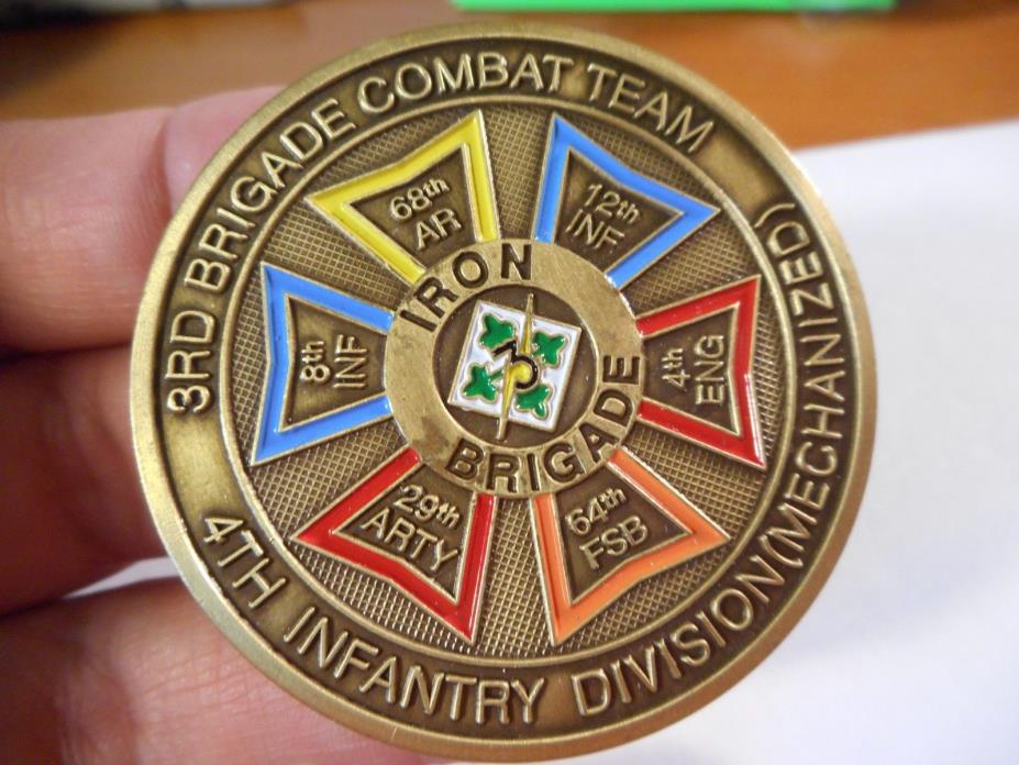 6rd Brigade Combat Team 4th Infantry DIV MECH Reenlistment Oath Challenge Coin