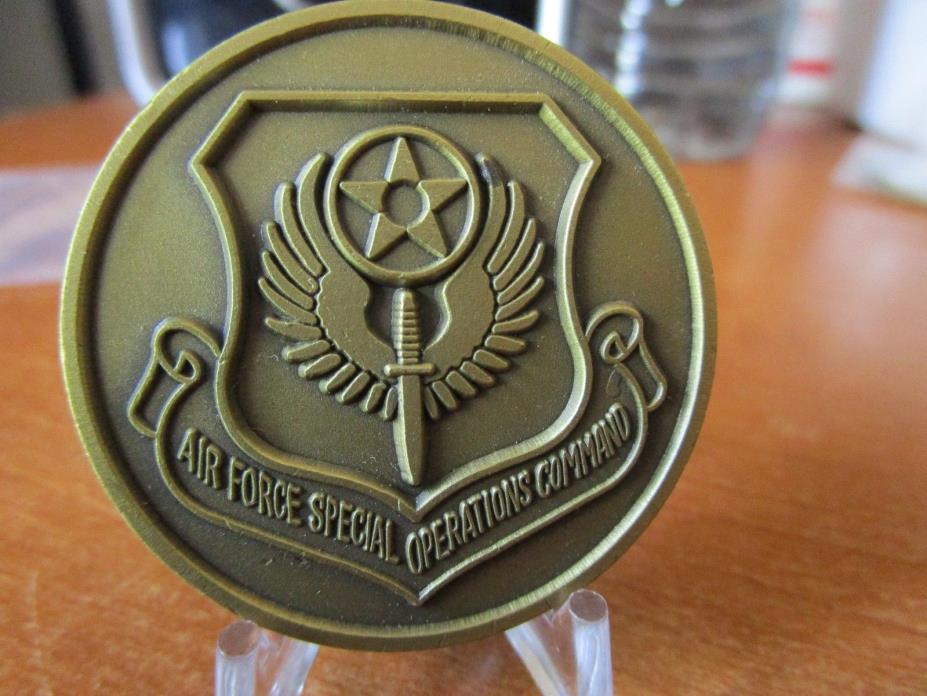 USAF Special Operations Command Air Commandos AFSOC MGEN Downer Challenge Coin