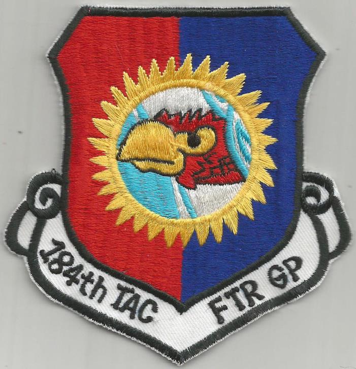 USAF/ANG Vintage 184th Tactical Fighter Group (184TFG) Patch - NOS
