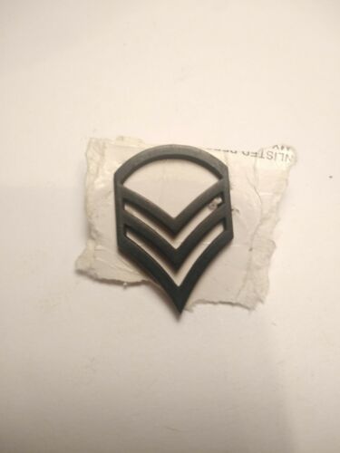 Chevron Bar Military Black Tack Pin
