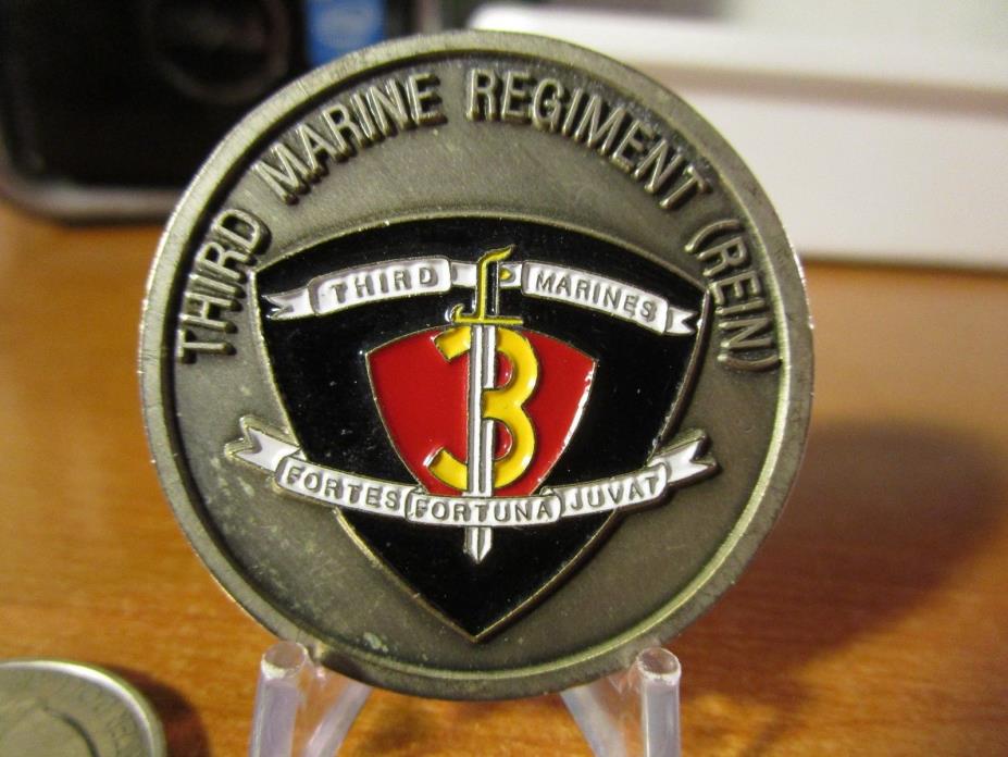 USMC Marine Corps Third Marine Regiment (REIN) Commander 's Challenge Coin #3376