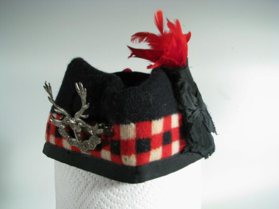 Seaforth Highlanders of Canada Uniform Scottish Hat w Stag Badge