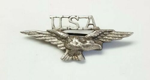 VERY EARLY ANTIQUE USA EAGLE MILITARY PIN