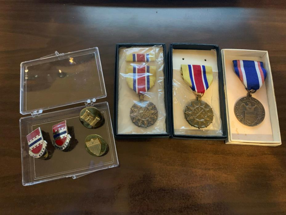 Kansas National Guard and Army National Gaurd Medals and pins