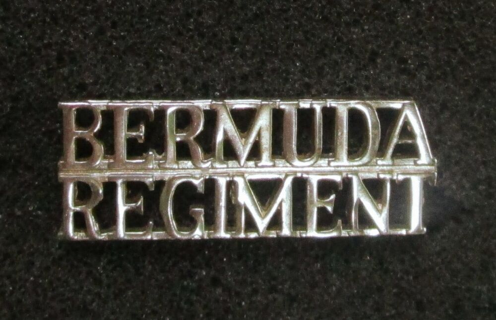 Royal Bermuda Regiment Staybrite Shoulder Title 1960s Scarce