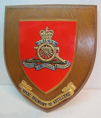 Vtg Canadian Royal Regiment of Artillery Plaque UBIQUE QUOFAS ET GLORIA DUCUNT