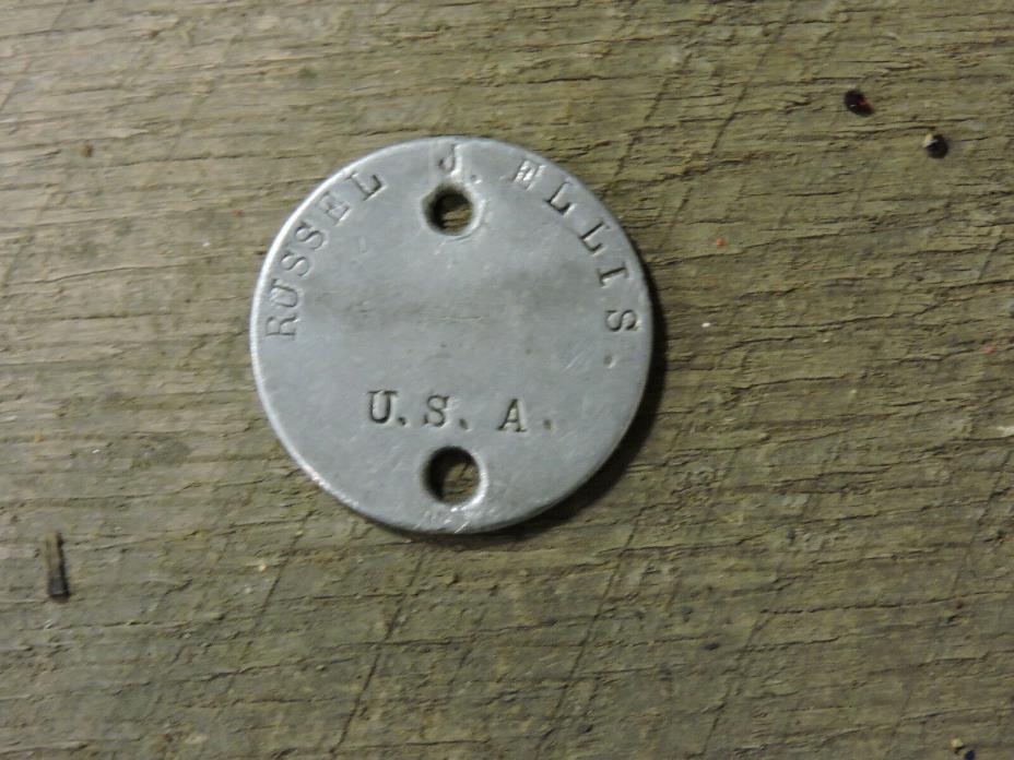 Antique World War One/WW1 US Army Soldier Dog Tag Disc, (VAX)