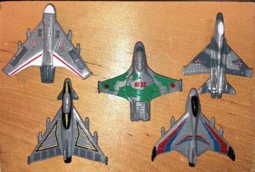 USAF Fighter Jets Planes Plastic Toy / Cake Toppers Collectibles Set 5- 2.5 - 3”