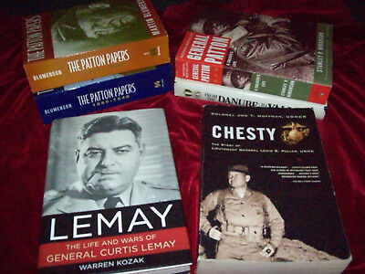 Lot 7 United States Military Officers Memoir Books HB/PB Patton Chesty Stilwell