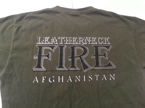 Leathernecks Fire Dept Afghanistan  Mens T-shirt Size XL