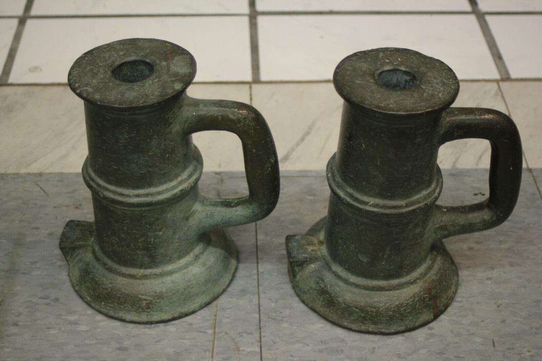 18Th Century Bronze Signal Mortar Cannons Authentic.