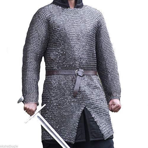Large Chain Mail Shirt Armor 10 mm Flat Riveted with Washer Medieval SCA Armour