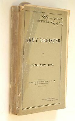 Official Army Register for January, 1890 history genealogy military officers