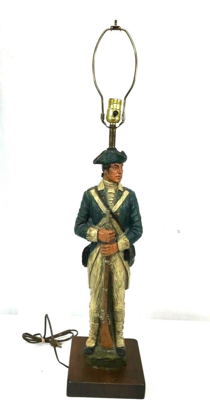Vintage Revolutionary Army Minuteman Lamp
