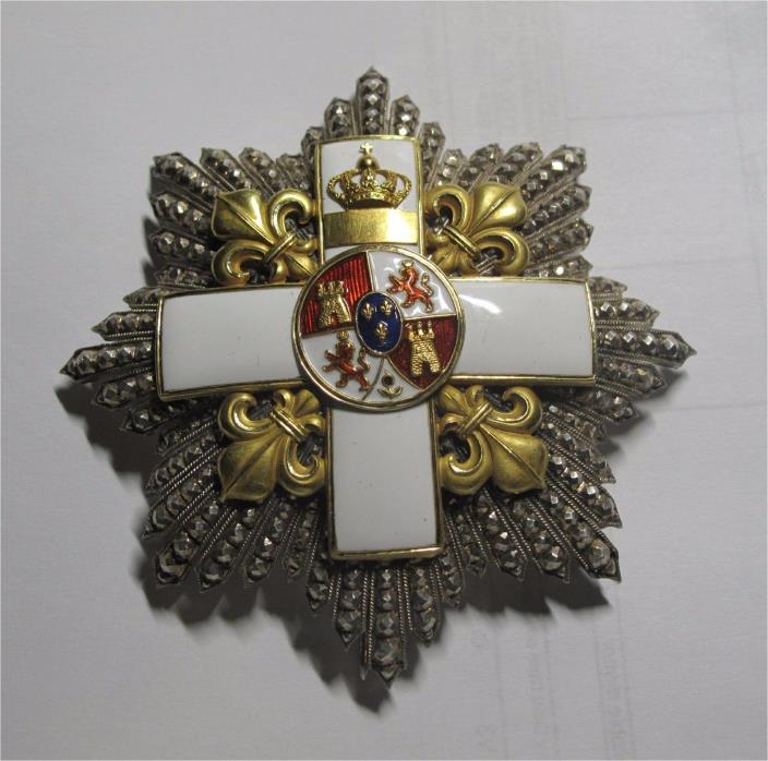 Spain Cuba Order of Military Merit Medal Silver Enamel Spanish American War 1898