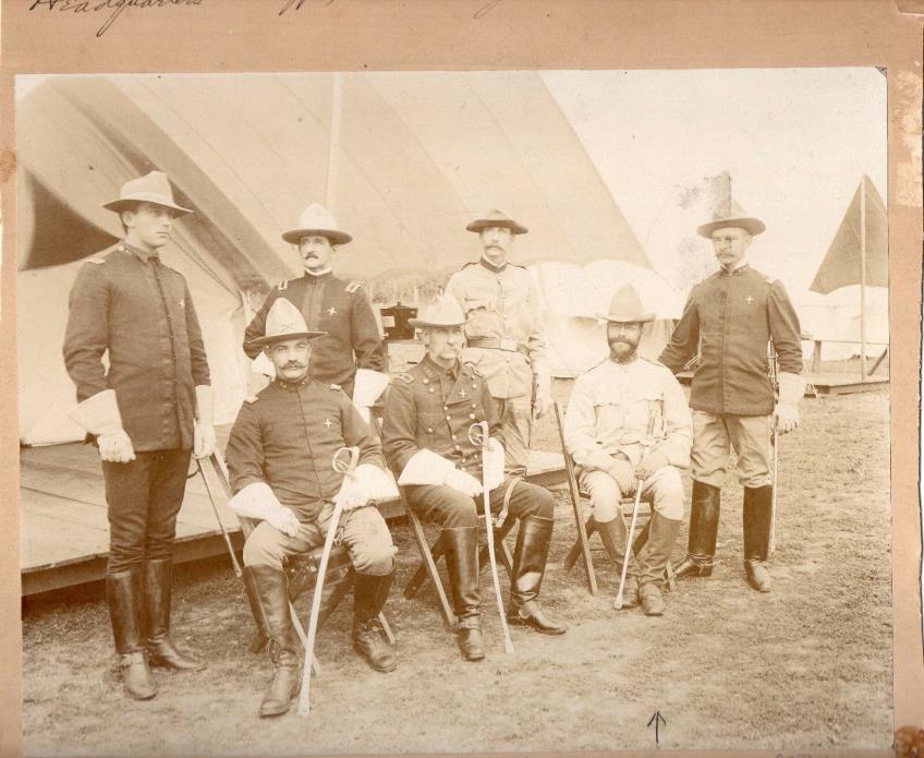 54781. Original Spanish-American War Photo of Brig Gen James Lincoln & Staff USA