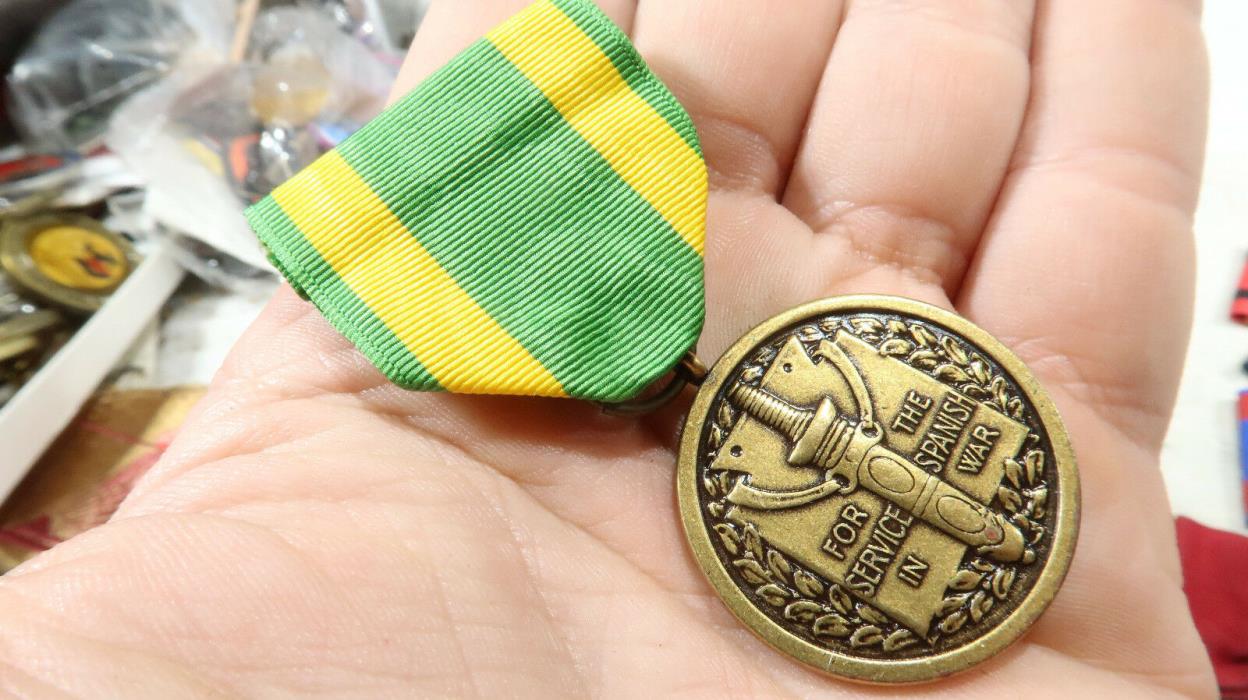 Spanish War Service Medal Span Am RESTRIKE Medal