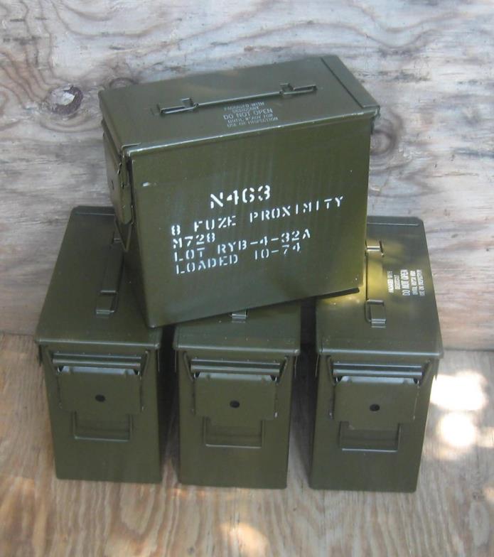 ( 4 PACK ) TALL 50 CAL. AMMO CANS   