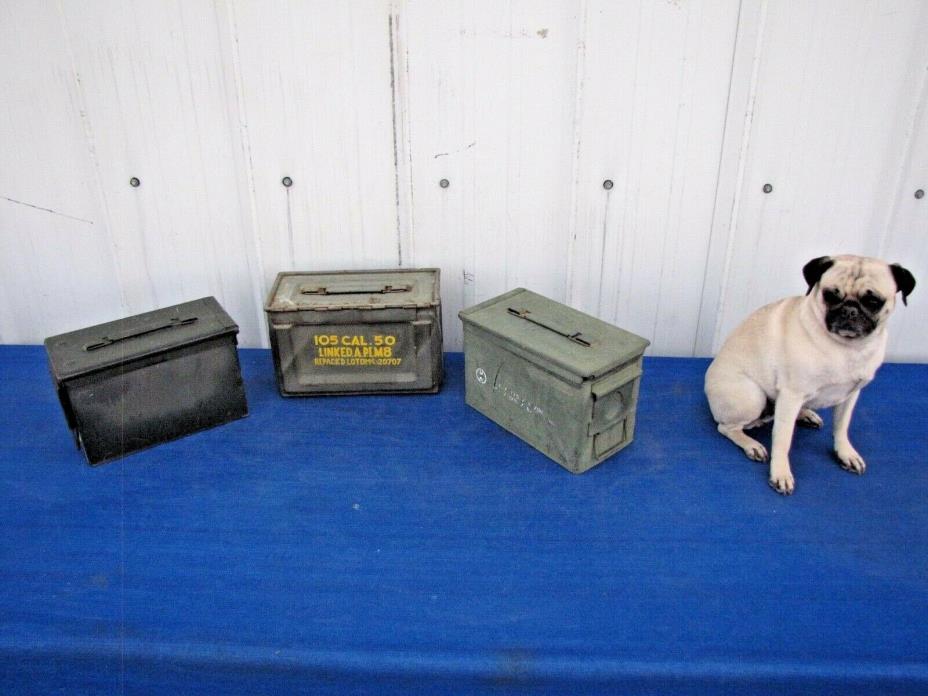 3 Pack 50 Cal Ammo Can Box Army Military M2A1 Metal Storage
