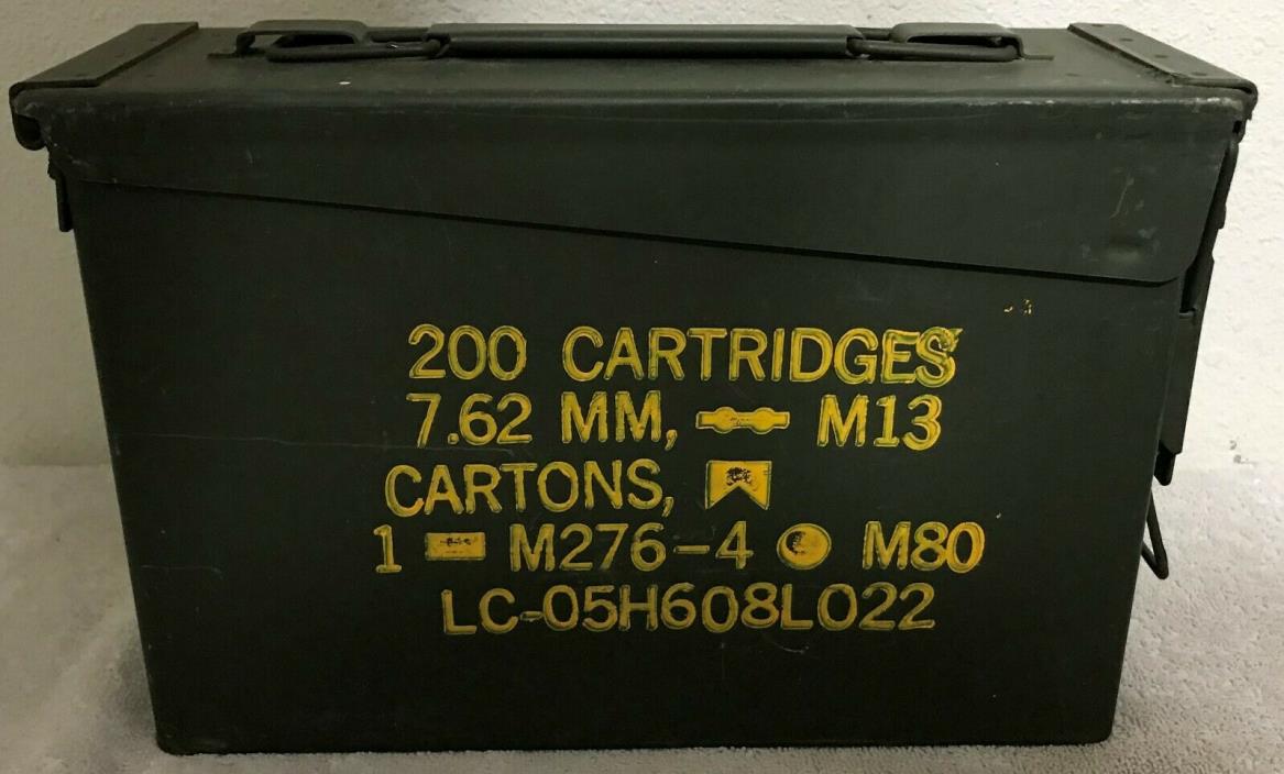 Military Ammo Can Empty 1 M276-4 M80 7.62 MM  M13 05 M19A1 S.C.F Used 10 1/4