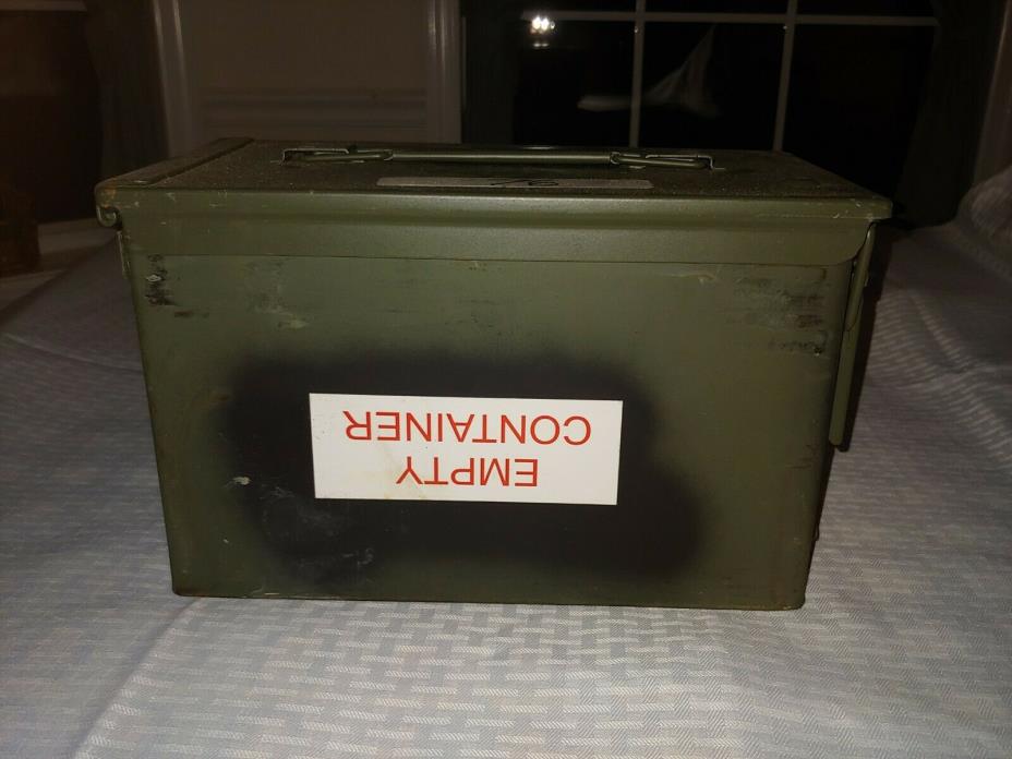 50 CALIBER US MILITARY ISSUE (M2A1)  AMMO CAN BOX (empty).