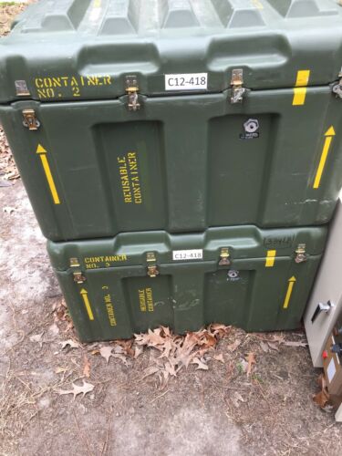 Lot Of 2 Two Huge PELICAN HARDIGG Cases Chest Pressure 35x29x22 (local Pickup)