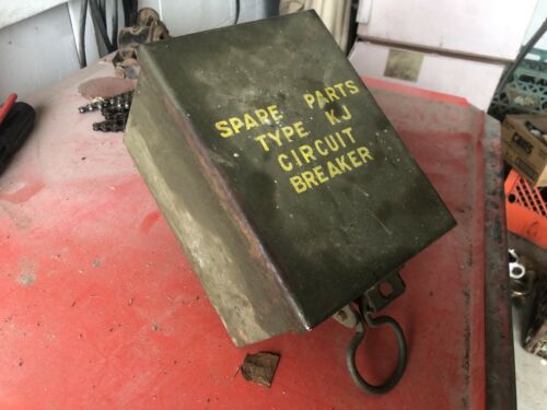 VINTAGE U.S. MILITARY? Circuit Breaker Box Type KJ Industrial Steampunk Decor