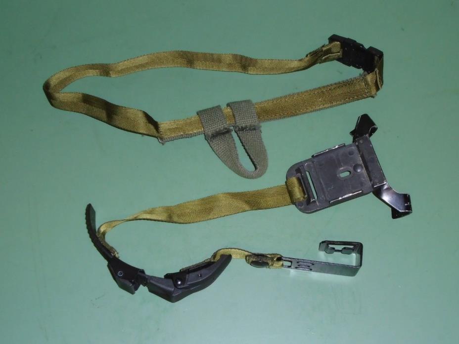 Vintage 80s Era US Military Issue PASGT Helmet NVG Mounting Bracket Setup Straps