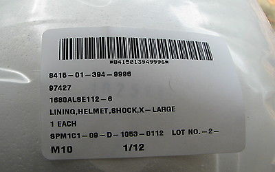 USGI Gentex Helmet  HGU-56 Energy Absorbing (EA) Liner, Size  X-Large  New