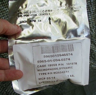 USGI Gentex HGU-56 & others? DYNAMIC MICROPHONE  (my info 25 Aug)