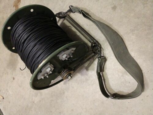 Surplus Field Telephone Wire Cable WD-1A DB-8-B W/ 2 M-221 & Hand Reel Military