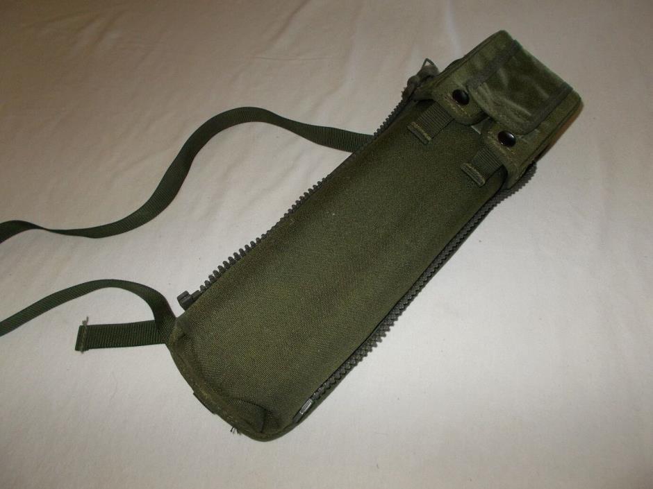 Genuine UK military surplus nylon anti armor projectile carry case green nylon