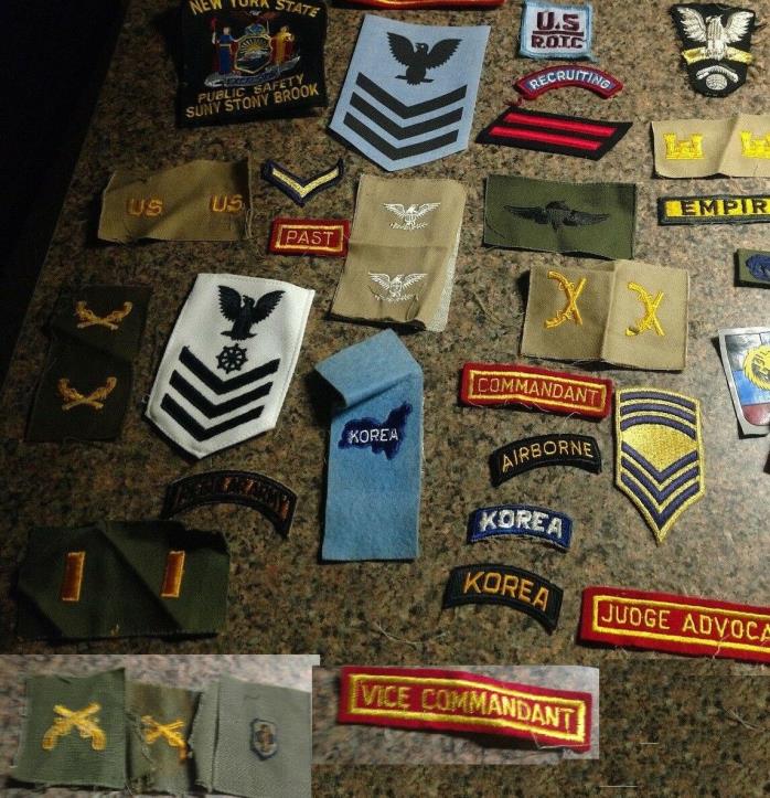 Military Patches Lot 37 Civil Service Vintage United States US Etc Cloth e