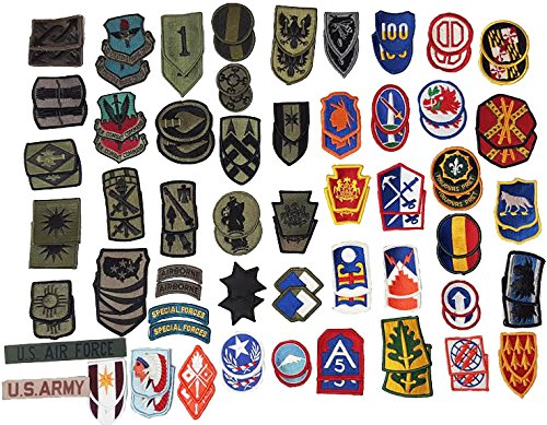 Military Outdoor Clothing 0001 Assorted US Patches (100 Pack) (Patches May Vary