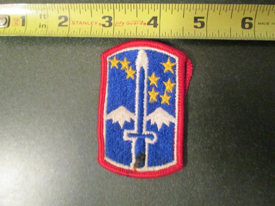 US Army 172nd Infantry Brigade Military shoulder clothing sew on patch