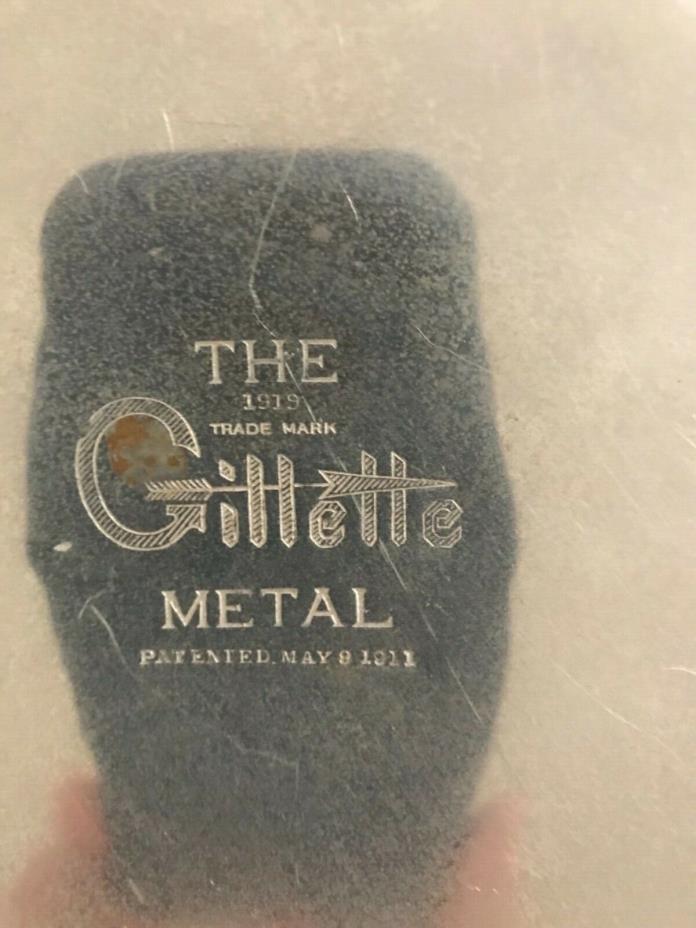 Antique Metal Canteen ~ WWI ~ The Gillette Metal - 1919