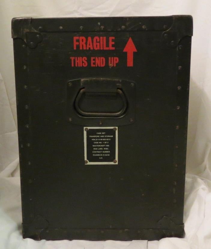 VINTAGE U.S. MILITARY ARMY SPARE PARTS CASE / TRUNK