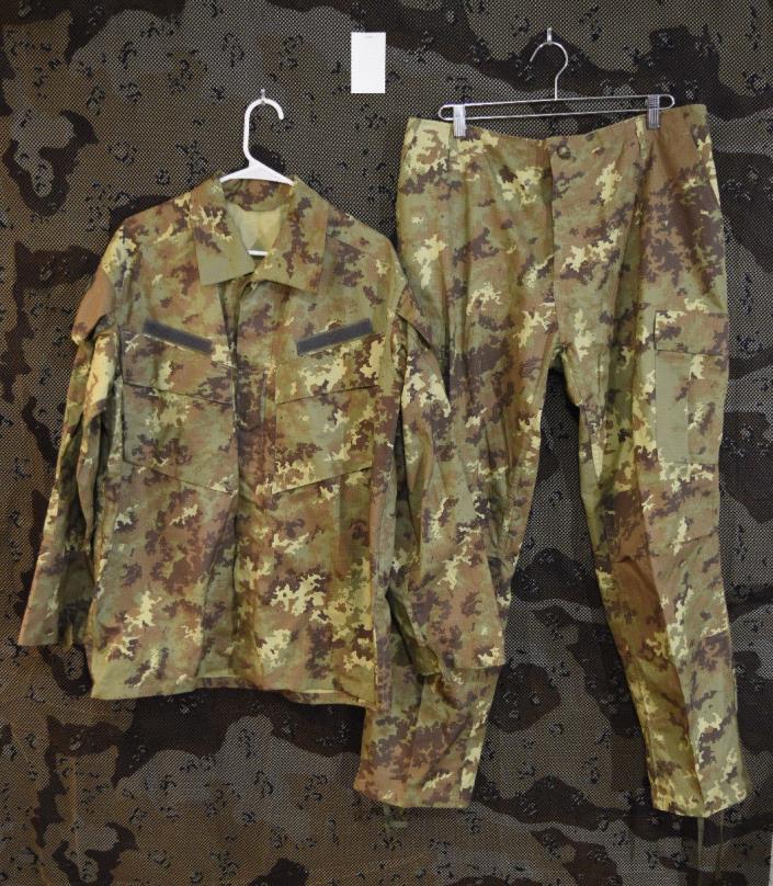 Italian Army Vegetato Woodland Camo Uniform Set, Size Large
