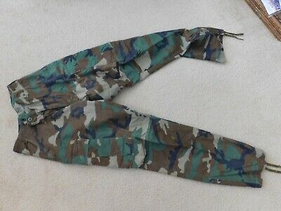 US  ARMY WOODLAND BDU HOT WEATHER PANTS SIZE SMALL- LONG