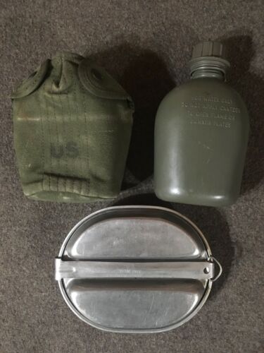 USGI Vietnam War Mess Kit, Canteen, And Cover 1965