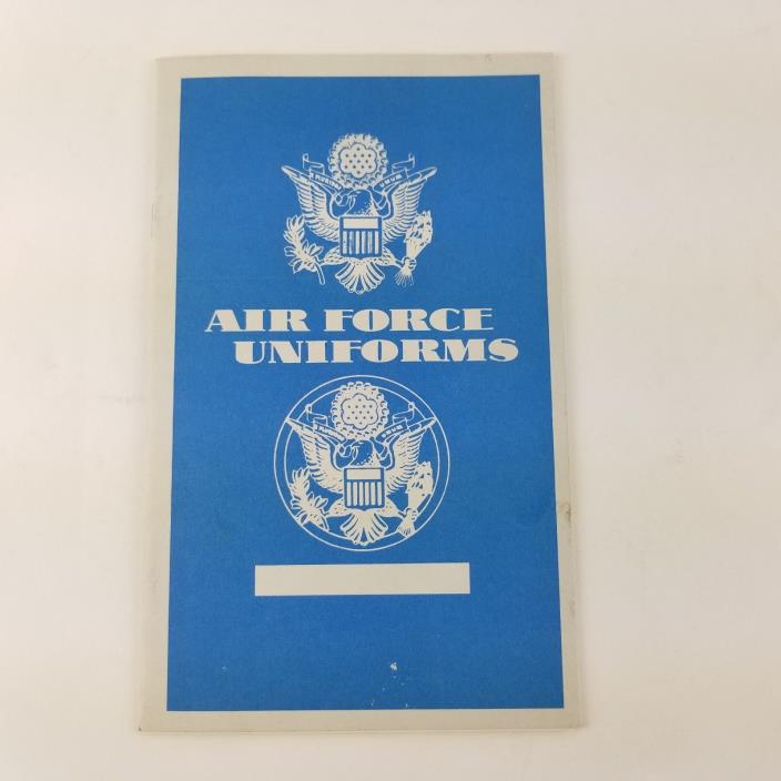 Air Force Uniforms Booklet October 1977 Men and Women's Uniform Combinations