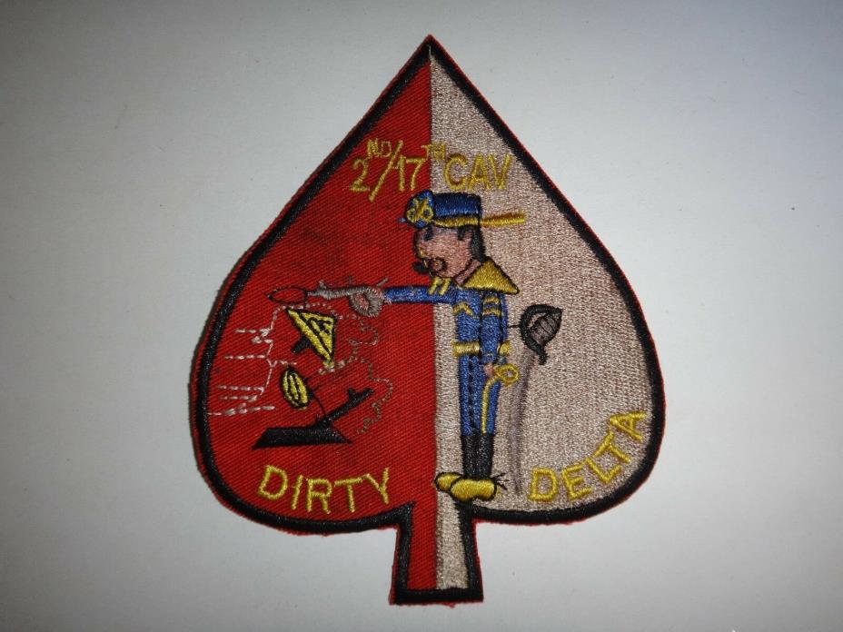 Vietnam War US Army D Troop 2nd Squadron 17th Cavalry Regiment DIRTY DELTA Patch
