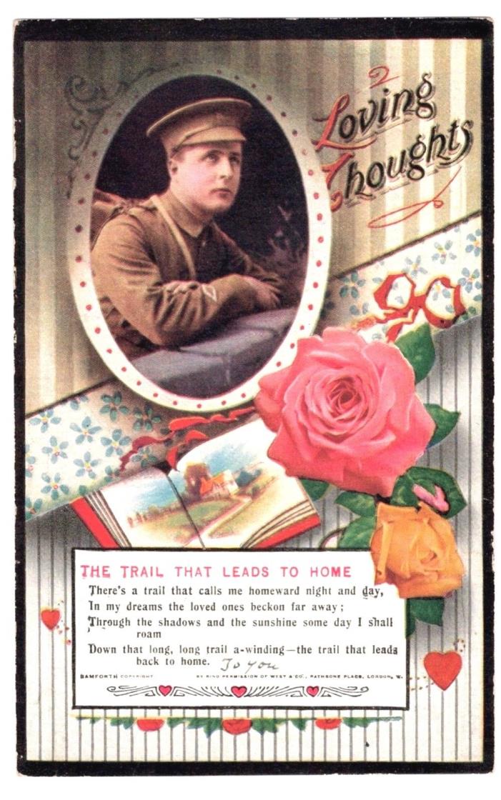 WWI Soldier's Postcard to Home 