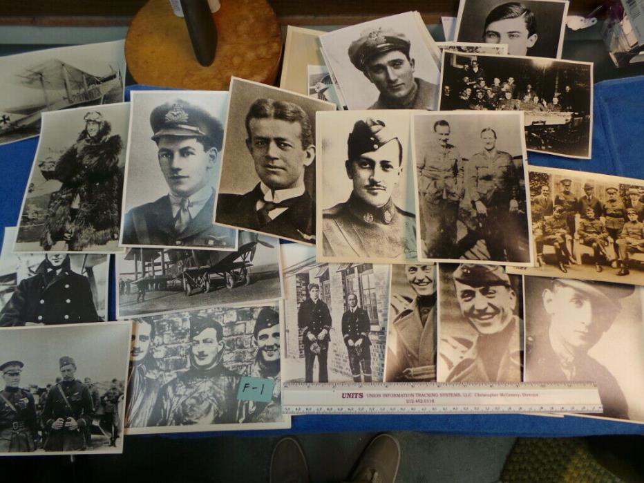 WW 1 Aviation Photos, About 200 all old Copies, F-1