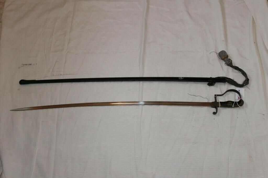 German Naz Alcoso Solingen Marked Officer Sword and Sheath WWII