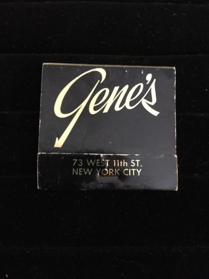 Vintage Match Book Gene’s Restaurant NYC
