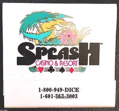 Vintage SPLASH CASINO & RESORT Matchbook - Matches - Tunica, Mississippi