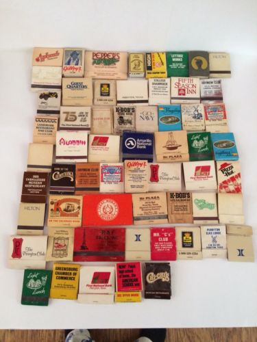 Vintage Lot Of 60 Match Books With Matches From USA.