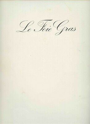 Le Foie Gras Menus Hotel Loews Monte Carlo Principaute de Monaco 1987